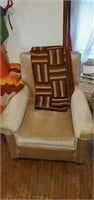 Easy chair with afghan