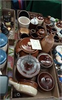 Crocs and assorted stoneware