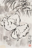 Xu Beihong 1895-1953 Chinese Scroll Watercolor