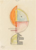 Wassily Kandinsky Russian Chalk Pastel on Paper