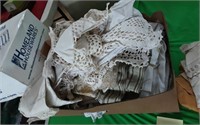 Large lot vintage hand-sewn table Linens