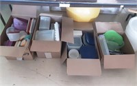 Assorted Tupperware and utensils
