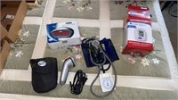 Blood pressure monitor, stethoscope, blood