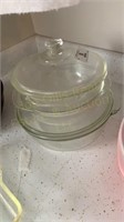 3 Fire King Small Casserole Dish (2 have lids)