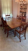 Drop Leaf Dining Room Table with 6 Chairs