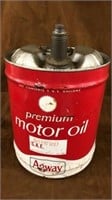 Agway motor oil 5 gal can