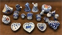 Boleslawiec & Poland miniature  pottery lot