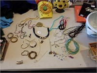 COSTUME JEWELRY: EAR RINGS, BRACELETS, NECKLACES