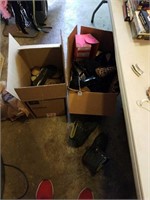 2 BOXES OF ASSTD SHOES, BOOTS, SANDALS