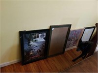4 PICTURE FRAMES W/ 3 GLASS