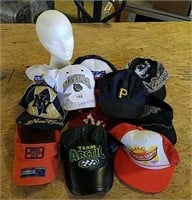 11-Collectible Hats with Foam Display Head