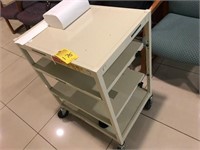 STAINLESS STEEL ROLLING CART WITH 4 SHELVES