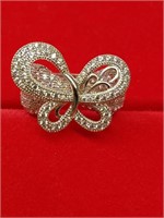 Sterling Silver Butterfly Ring  4.7g