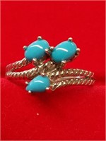 Sterling Silver & Turquoise Ring  4.5g
