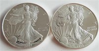 2 American Silver Eagles