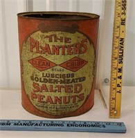 Early planters peanut and chocolate company tin -