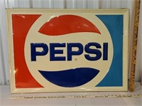 1978 metal Pepsi sign - heavy