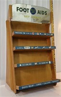 Blue jay brand foot-Aids display shelf with