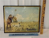 Duxbak Utica advertising sign - 
Hunter with dog