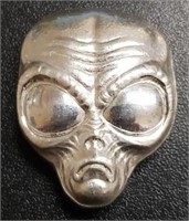 2-Ounce Pure Silver Alien Head