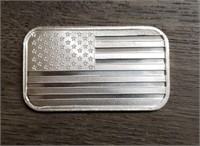 One Ounce Silver Bar: American Flag #5