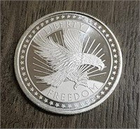 One Ounce Silver Round: Liberty Freedom