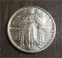 One Ounce Silver Round: Standing Liberty