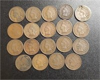 (19) U.S. Indian Head Pennies