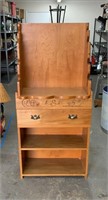 Wood Shelf w/ Drawer and Gun Rack