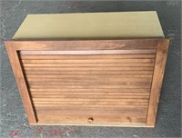Wood Cabinet w/ Roll Up Door
