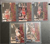 Complete Set of (5) Michael Jordan Cards