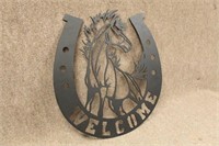 **FSCCF** Metal Horse/Horseshoe Welcome Sign