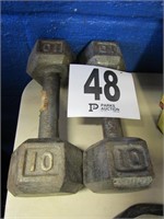 (2) 10 lb. Weights