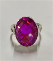 Sterling Ring w/ Pink Stone