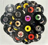 50 Assorted Used 45's Records