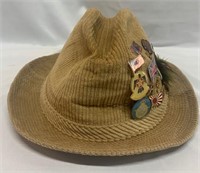 Corduroy Hat-United Hatters, with 13 Pins