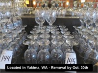 LOT, (28) STEMMED WATER GLASSES
