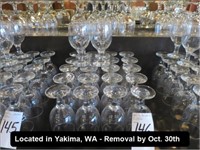 LOT, (30) STEMMED WATER GLASSES