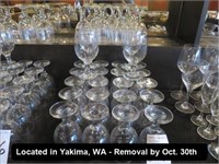 LOT, (30) STEMMED WATER GLASSES