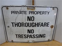 Metal Sign 24" x 18" - Private Property