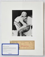 Mae West - Signed Check Signed & B&W Photo