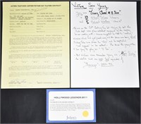 Victor Sen Yung Signed Television / Movie Contract