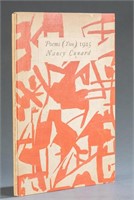 Cunard. Poems (Two) 1925. 1930. Signed.