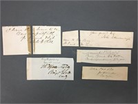 Group of 5 Civil War Confederate Signatures.