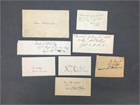 Group of 8 Civil War Union Clipped Signatures.