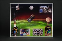 2 Framed ISS Expedition 32 Patches. 2009.