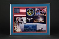 Space Shuttle Discovery Flown Flag and Patch. 2010