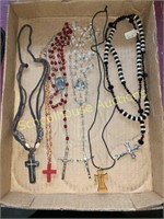 Lot of Christian rosary’s and necklaces