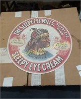 #1 Vintage Paper Sign "Skeepy Eye Mills ."