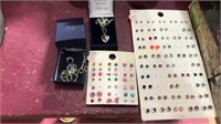 Assorted jewelry. Lots of hypo allergenic studs,